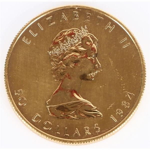 .9999 FINE GOLD 1OZ 1984 CANADIAN MAPLE LEAF COIN