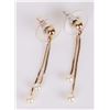 Image 3 : 14K YELLOW GOLD DANGLE LADIES EARRINGS W/ PEARLS