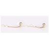 Image 4 : 14K YELLOW GOLD DANGLE LADIES EARRINGS W/ PEARLS