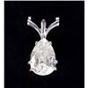 Image 1 : 1CT PEAR CUT DIAMOND 18K WHITE GOLD LADIES PENDANT