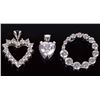 Image 1 : STERLING SILVER CZ LADIES PENDANTS - (3)