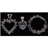 Image 3 : STERLING SILVER CZ LADIES PENDANTS - (3)