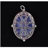 Image 2 : DELICATE PORCELAIN CAMEO STERLING SILVER PENDANT