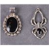 Image 2 : ASSORTED STERLING SILVER ONYX LADIES JEWELRY - (4)