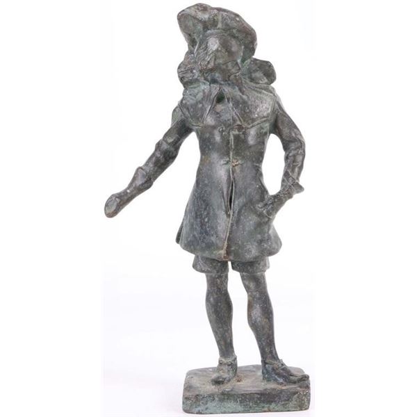 ANTIQUE BRONZE 12" FRENCH CAPTAIN STATUE