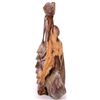 Image 6 : HAND-CARVED WOOD LAUGHING BUDDHA STATUE