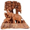 Image 1 : AFRICAN THEMED HANDCARVED WILDLIFE SCENE