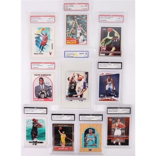 ASSORTED GRADED BASKETBALL CARDS - LOT OF 10
