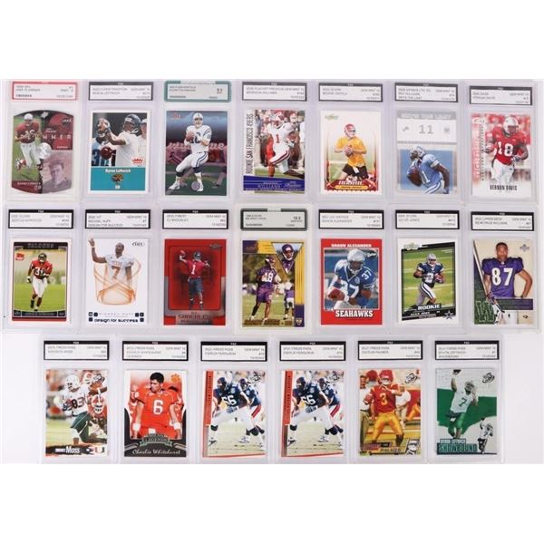 ASSORTRED GRADED COLLECTIBLE FOOTBALL CARDS