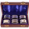 Image 1 : VINTAGE 0.800 SILVER BRINDISI NAPKIN HOLDER SET