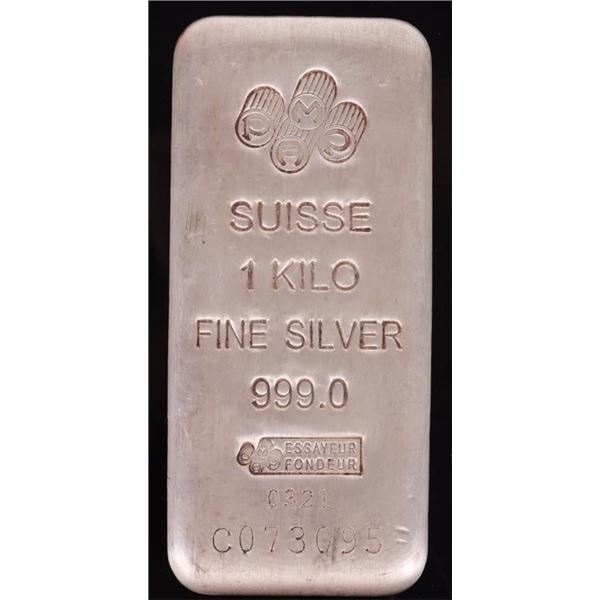 PAMP SUISSE FINE SILVER BULLION 1 KILO BAR