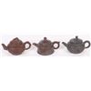 Image 1 : VINTAGE CARVED CHINESE CLAY TEAPOT SET - (3)