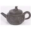Image 2 : VINTAGE CARVED CHINESE CLAY TEAPOT SET - (3)