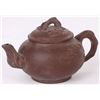 Image 4 : VINTAGE CARVED CHINESE CLAY TEAPOT SET - (3)