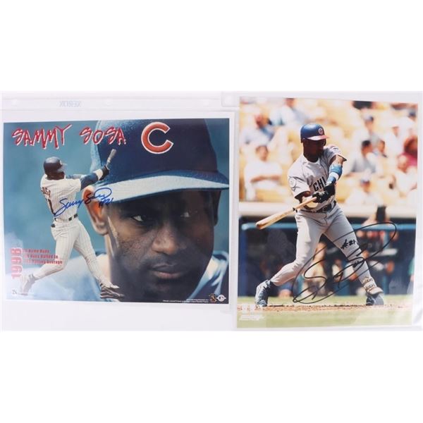 SAMMY SOSA AUTOGRAPHED 8x10 PHOTOGRAPHS COA