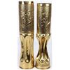 Image 1 : WWI 75MM ARTILARY SHELL TRENCH ART LOT OF 2
