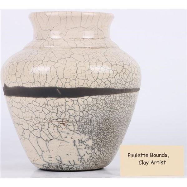 PAULETTE BOUNDS CLAY POTTERY ART VASE