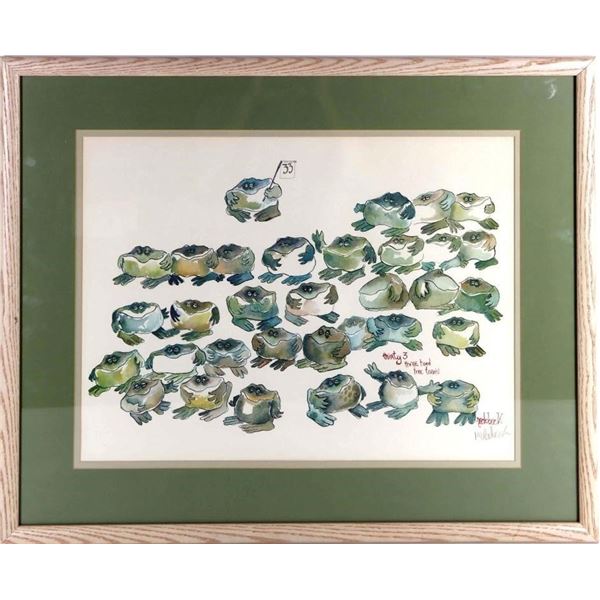 DON NEDOBECK SIGNED "THIRTY 3 THREE TOED..." PRINT
