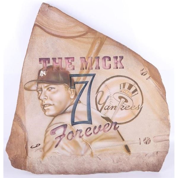MICKEY MANTLE SANDSTONE CARVING BY LONGORDO