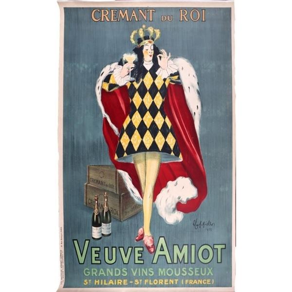 CREMANT DU ROI, VEUVE AMIOT ORIGINAL LITHOGRAPH