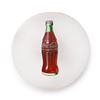 Image 1 : Coca-Cola Porcelain White Button Bottle Sign