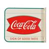 Image 1 : Coca-Cola "Fishtail" Porcelain Flange Sign