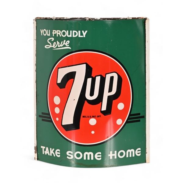 7-Up Tin Advertising Store Hanging Sign