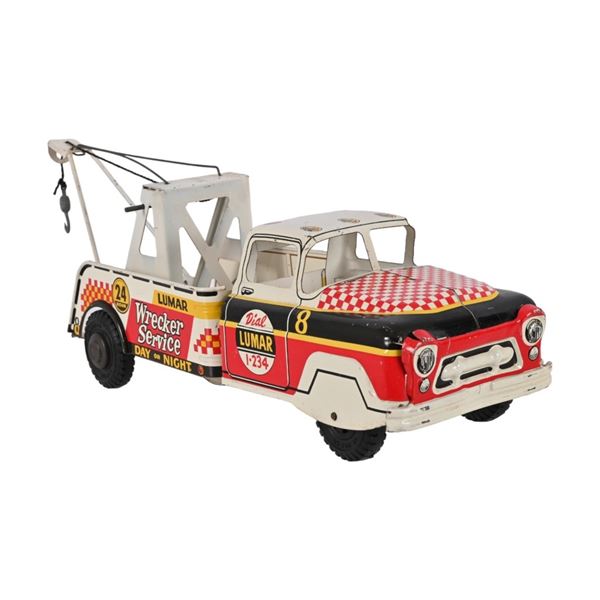 Marx Lumar Pressed Steel Wrecker Service Tow Truck