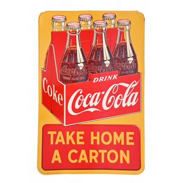 Coca-Cola Large Tin Advertising Sign