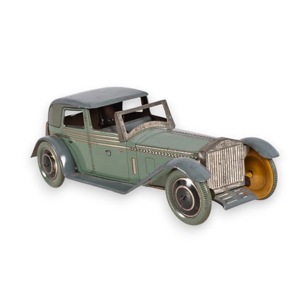 English Tin Litho Wind-Up Rolls Royce Limousine.