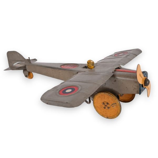 Girard Toys Tin Wind Up Mechanical Airplane