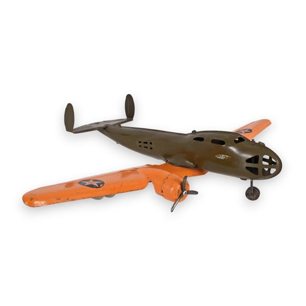 Shock Wave Pressed Steel Toy Bomber Airplane