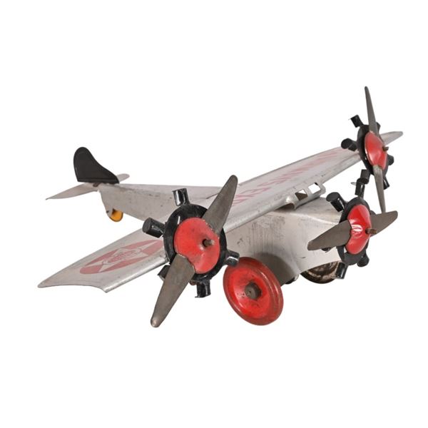 Girard Toys Tin Wind Up Air Mail Airplane