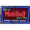 Image 2 : Mobiloil Your Car Neon Over Porcelain Sign
