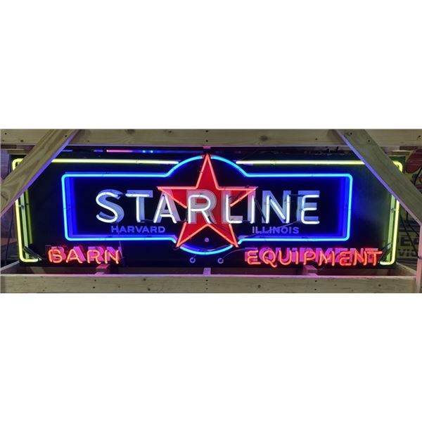 Starline Neon Over Porcelain Sign