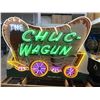 Image 1 : Original Chuc-Wagon Neon Over Porcelain Sign