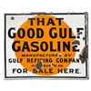 Image 1 : Good Gulf Gasoline Porcelain Sign