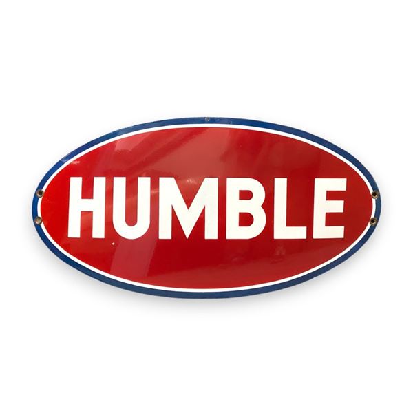 Humble Oil Porcelain Sign
