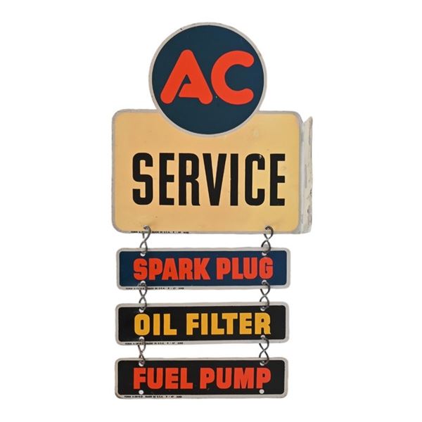 AC Service Station Tin Flange Sign