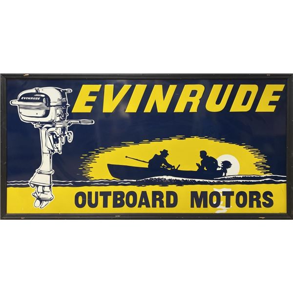 Evinrude Original Embossed Metal Sign 4x8