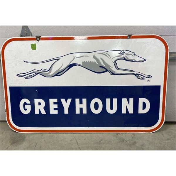 Greyhound Bus Porcelain Sign