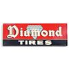 Image 1 : Diamond Tires Embossed Tin Advertising Sign