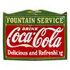 Image 1 : Coca Cola Fountain Service Porcelain Sign