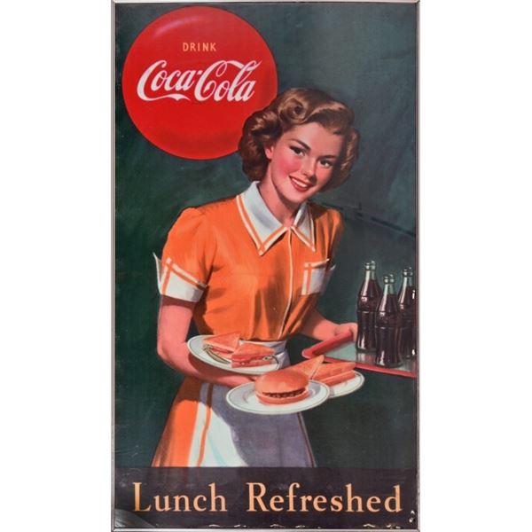 Large Coca Cola Girl Advertisement