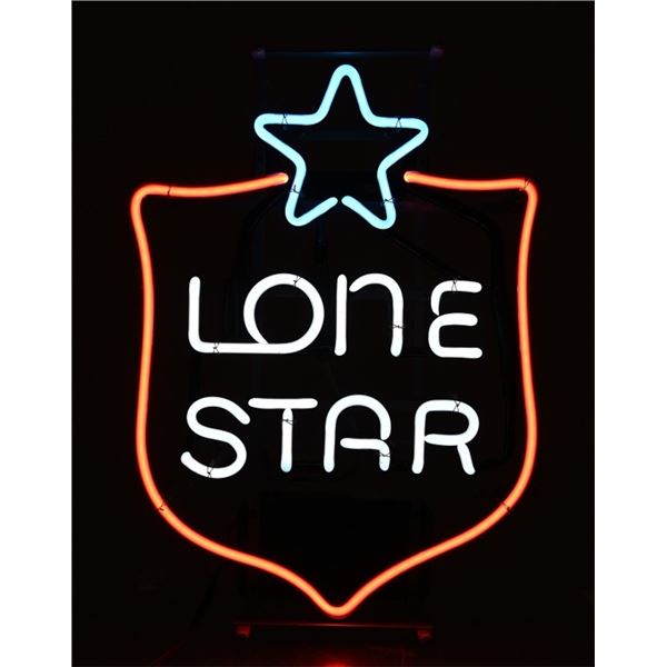 Lone Star Beer Shield Neon Sign NOS