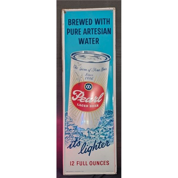 Pearl Lager Beer Vertical Sign