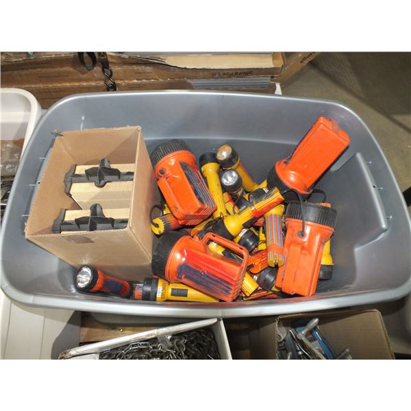 Tote Of Assorted Flashlights