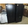 Image 1 : 2 Black Wooden Cabinets