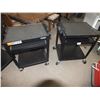 Image 1 : 2 Black Metal Carts On Wheels