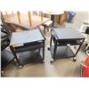 Image 1 : 2 Black Metal Carts On Wheels